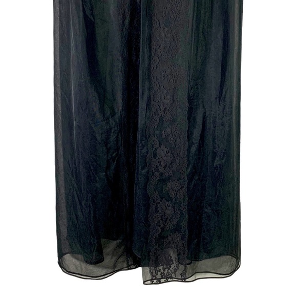 Vintage Shadow Line Chiffon Peignoir Lingerie Gown Size Medium - Picture 6 of 8